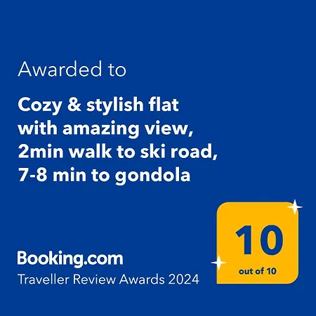 Apartment Cozy & Stylish Flat With Amazing View, 2min Walk To Road, 7-8 Min To Gondola *